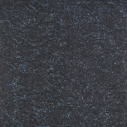 Susanne Lyner, 2011_34, SchwarzZeichen, 70 x 70, Acryl geworfen auf Baumwolle