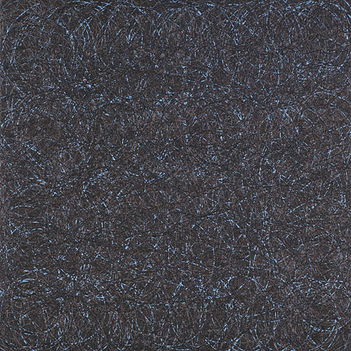 Susanne Lyner, 2011_36, SchwarzZeichen, 70 x 70, Acryl geworfen auf Baumwolle