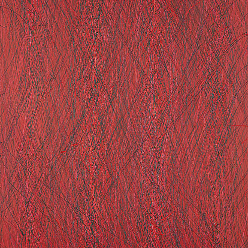 Susanne Lyner, 2013_23, SturmRot, 80 x 80 cm, Acryl auf Baumwolle