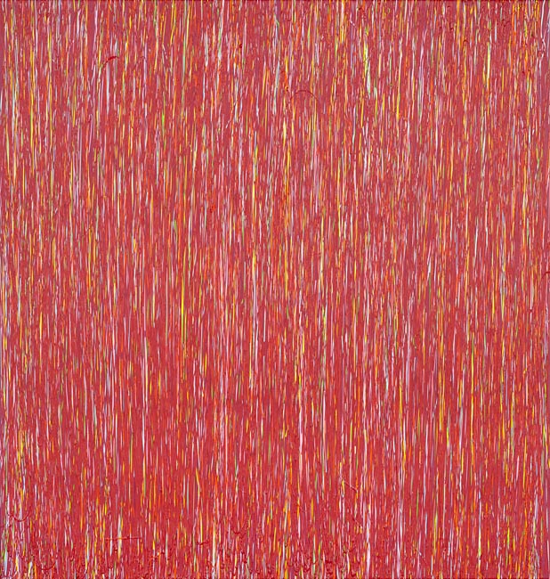 Susanne Lyner, 20014_07, Serie Irrlicht, 95 x 100 cm, Acryl auf Baumwolle