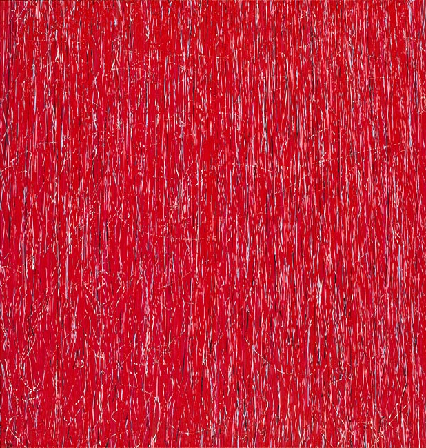 Susanne Lyner, 20014_09, Serie Irrlicht, 95 x 100 cm, Acryl auf Baumwolle