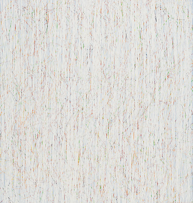 Susanne Lyner, 20014_13, Serie Irrlicht, 95 x 100 cm, Acryl auf Baumwolle