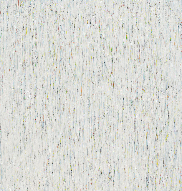 Susanne Lyner, 20014_14, Serie Irrlicht, 95 x 100 cm, Acryl auf Baumwolle