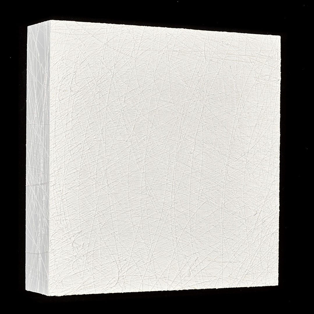 Susanne Lyner, 2017-40_Reihe-Sansparoles, 40 x 40 x 9 cm, Acryl auf Baumwolle Susanne Lyner, 2017-40_Reihe-Sansparoles, 40 x 40 x 9 cm, Acryl auf Baumwolle