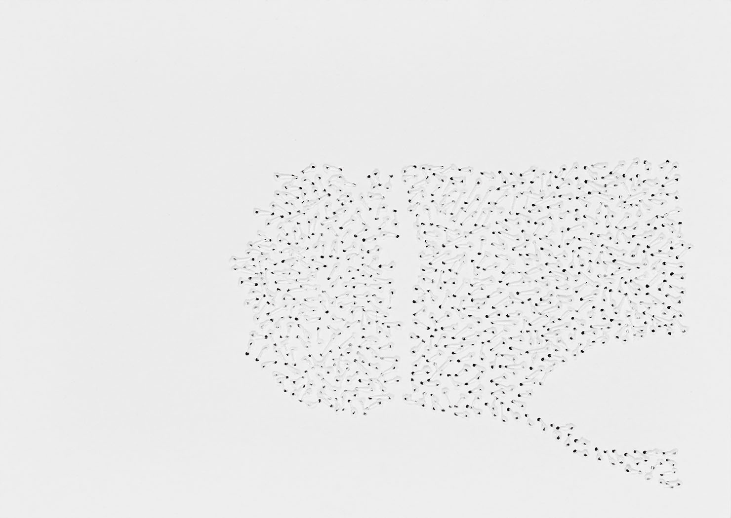 Susanne Lyner, 2020-21_Nr.24_14,8x10,5_umgarntes, Garn auf Karton, je 10,5 x 14,8 cm