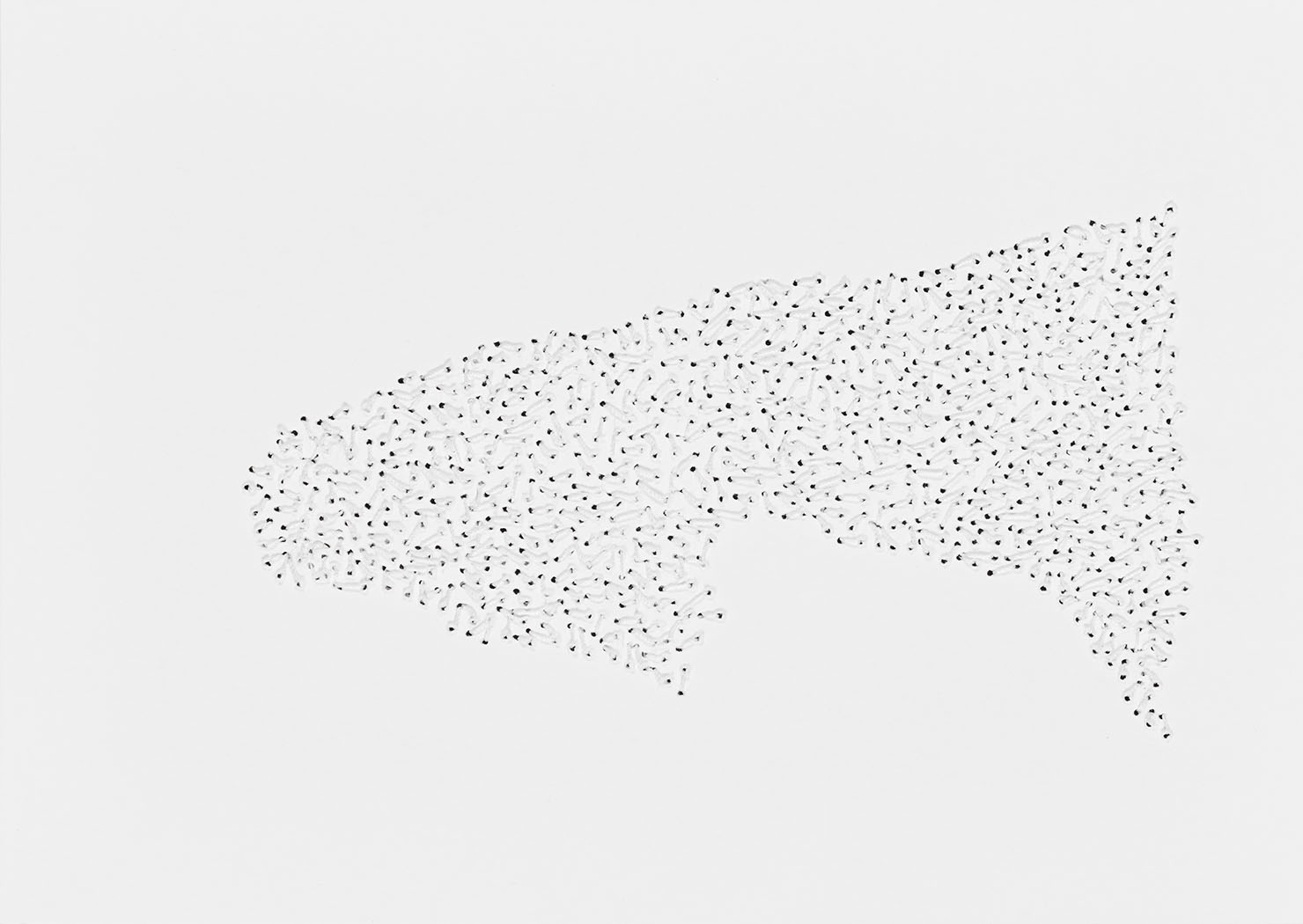 Susanne Lyner, 2020-21_Nr.32_14,8x10,5_umgarntes, Garn auf Karton, je 10,5 x 14,8 cm